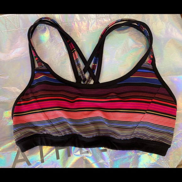 Athleta Other - Athleta Striped Crisscrossed Bra